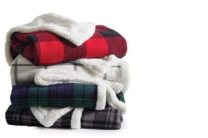 Port Authority® Flannel Sherpa Blanket