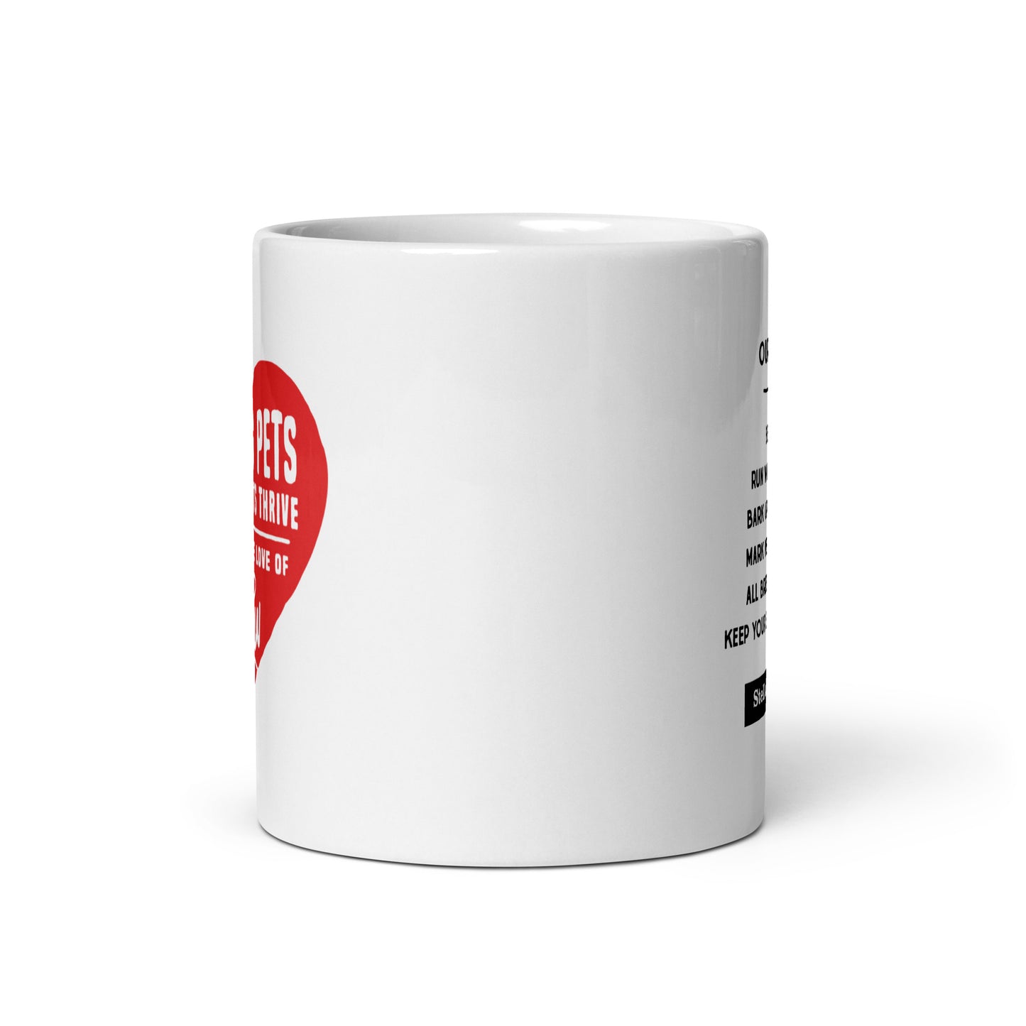 White glossy mug - Our Values